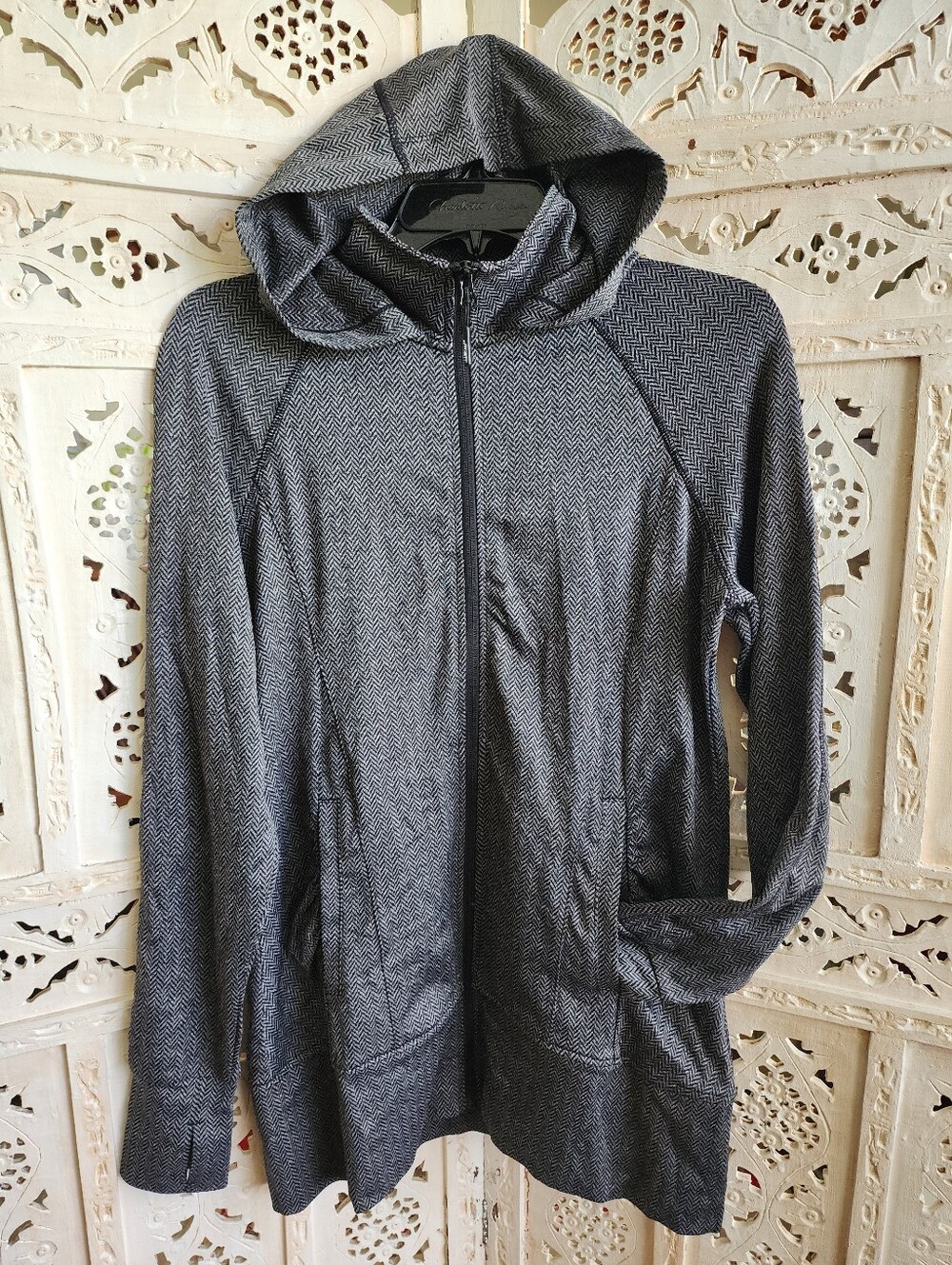 Mondetta Grey Zip Up Jacket Hoodie- Womens Size Small